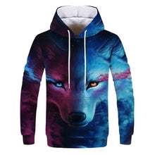 Load image into Gallery viewer, 2019 Magic color Galaxy Wolf Hoodie Hoodies Men Women Fashion Spring Autumn Pullovers Sweatshirts Sweat Homme 3D Tracksuit