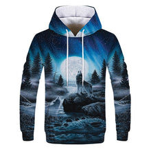 Load image into Gallery viewer, 2019 Magic color Galaxy Wolf Hoodie Hoodies Men Women Fashion Spring Autumn Pullovers Sweatshirts Sweat Homme 3D Tracksuit
