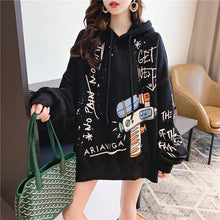 Load image into Gallery viewer, 2020 White Women Loose Sweatshirts Autumn Long Sleeve Cute Cartoon Print Harajuku Hoodie Streetwear Kwaii Oversized Tops Girls