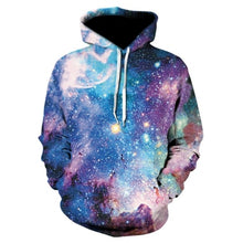 Load image into Gallery viewer, New 3D space Galaxy galaxy men's hoodie spring and autumn fashion print pocket drawstring hooded sweatshirt Casual pullover