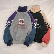 Load image into Gallery viewer, 2019 Hoodie Sweatshirt Women Winter Oversize Tops Fashion Pattern Printed Sweatshirt Autumn Turtleneck Outerwear Warm Pullover
