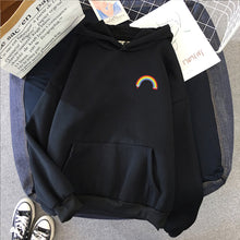 Load image into Gallery viewer, Women's Sweatshirt Korean Edition Loose Rainbow Pattern Harajuku Lazy Wind Weird Thin Jacket Hoodie Jacket Punk Clothes
