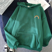 Load image into Gallery viewer, Women's Sweatshirt Korean Edition Loose Rainbow Pattern Harajuku Lazy Wind Weird Thin Jacket Hoodie Jacket Punk Clothes

