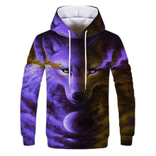 Load image into Gallery viewer, 2019 Magic color Galaxy Wolf Hoodie Hoodies Men Women Fashion Spring Autumn Pullovers Sweatshirts Sweat Homme 3D Tracksuit
