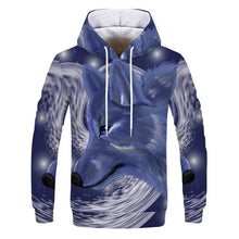 Load image into Gallery viewer, 2019 Magic color Galaxy Wolf Hoodie Hoodies Men Women Fashion Spring Autumn Pullovers Sweatshirts Sweat Homme 3D Tracksuit
