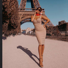 Load image into Gallery viewer, Deer Lady Bandage Dress 2019 New Arrivals Red Spaghetti Strap Dress Bodycon Vestidos Winter Bandage Party Dresses Women Evening
