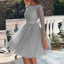 Load image into Gallery viewer, 2020 Spring Hollow Out Backless Lace Party Dress Women Summer Sexy O-neck A-Line Princess Dress Casual Long Sleeve Mini Dresses
