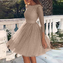 Load image into Gallery viewer, 2020 Spring Hollow Out Backless Lace Party Dress Women Summer Sexy O-neck A-Line Princess Dress Casual Long Sleeve Mini Dresses
