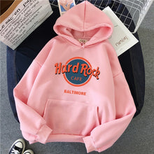 Load image into Gallery viewer, Hirsionsan Hard Rock Letter Printed Sweatshirt Women Winter Warm Streetwear Oversized Pullovers Punk Graphic Thicken Hoodies
