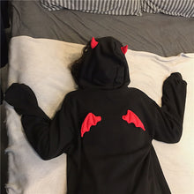 Load image into Gallery viewer, Spring Autumn Women Sweatshirts High Street Harajuku Cute Hoodies Punk Gothic Devil Horn Chic Hooded Pullover Loose Sweat CA6865
