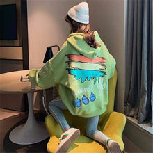 Load image into Gallery viewer, 2020 White Women Loose Sweatshirts Autumn Long Sleeve Cute Cartoon Print Harajuku Hoodie Streetwear Kwaii Oversized Tops Girls

