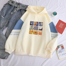 Load image into Gallery viewer, Autumn Winter Fleece Van Gogh Oil Painting Pullover Thick Loose Women Hoodies Hot Harajuku Contrast Color Sweatshirt Female
