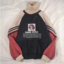 Load image into Gallery viewer, 2019 Hoodie Sweatshirt Women Winter Oversize Tops Fashion Pattern Printed Sweatshirt Autumn Turtleneck Outerwear Warm Pullover
