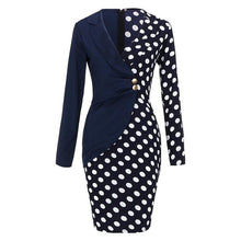 Load image into Gallery viewer, Autumn Dress Women Office Lady Sexy Solid Turn Down Neck Long Sleeve Buttons Bodycon Work Formal Dress Freeship Wholesale платье
