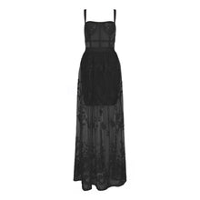 Load image into Gallery viewer, Celebrity High Quality Red Lace Sleeveless Hollow Out Long Rayon Bandage Dress Evening Party Elegant Dress
