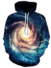 Load image into Gallery viewer, New 3D space Galaxy galaxy men's hoodie spring and autumn fashion print pocket drawstring hooded sweatshirt Casual pullover
